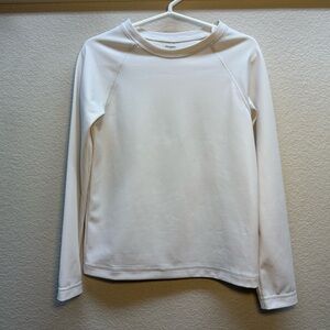 White Long Sleeve Boys Rash Guard-Old Navy
